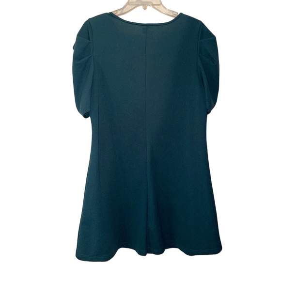 SHEIN Puff Sleeve Solid Mini Dress - Picture 3 of 9